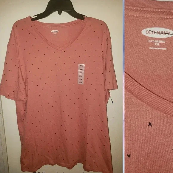 Pink salmon xxl Chevron arrow top shirt xxl - Picture 1 of 2